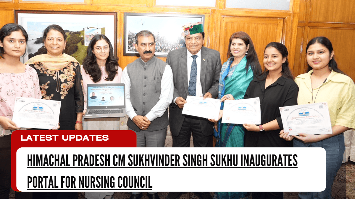 Himachal Pradesh CM Sukhvinder Singh Sukhu Launches Revolutionary Online Portal for Nurses Council