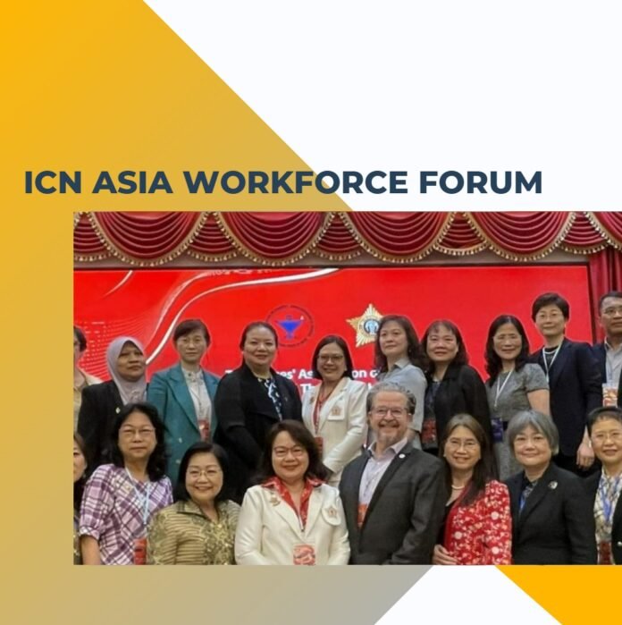 a group photo of nurses on the occasion of ICN Asia workforce forum
