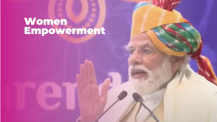 Narendra Modi photo with text on it women empowerment