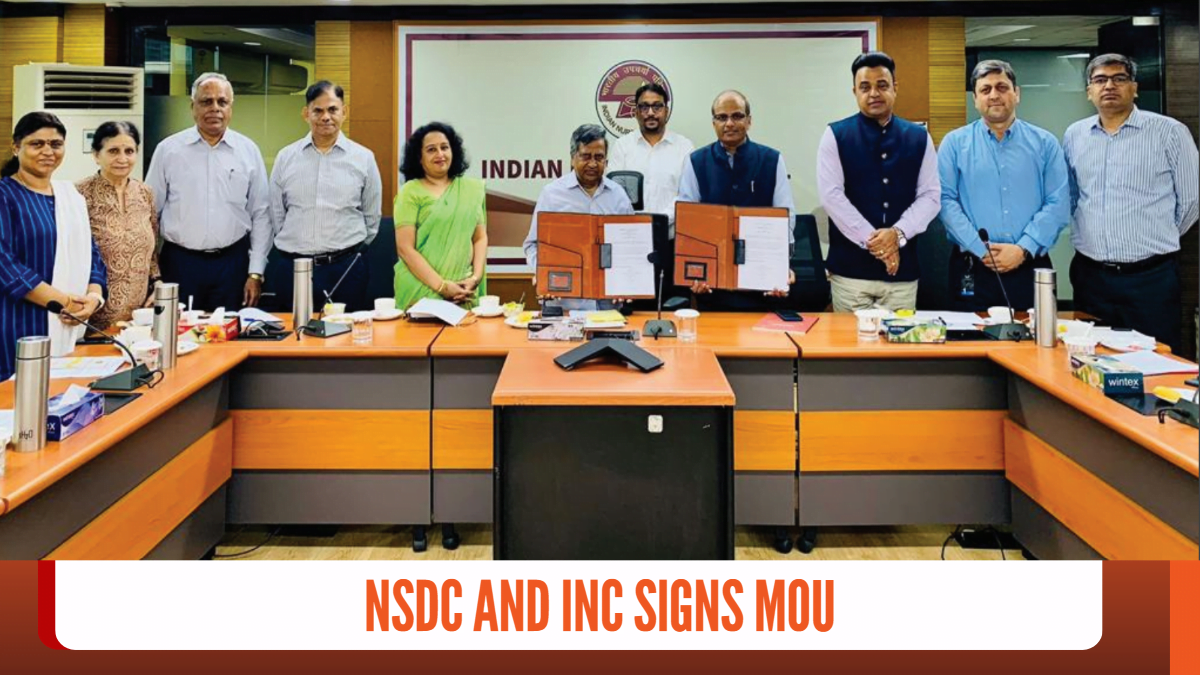 National Skill Development Corporation And INC Collaborate To Foster   Nsdc Inc Mou June 2023 