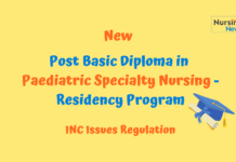 INC Issues Regulations for a New Paediatric Specialty Nursing Program Post basic diploma in pediatric specialty nursing