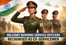 Military Nursing Service Officers Granted Ex-Servicemen Recognition Under Amended Rules